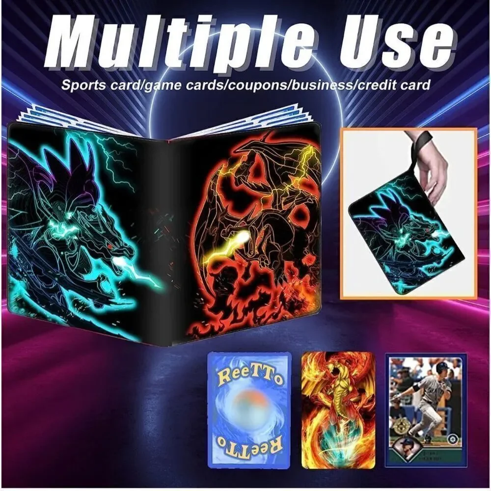 Card Binder Cards Holder 9-Pocket, Trading Card Case Book Fits 900 Cards
